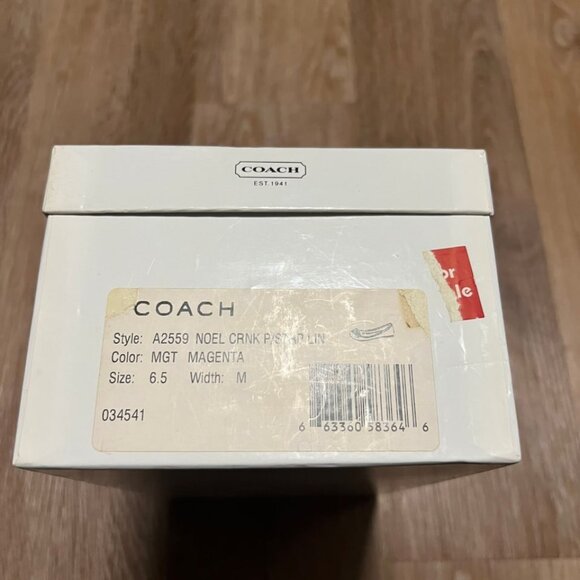 Coach Magenta Turnlock Flats Striped Interior (with Box) - Picture 2 of 12